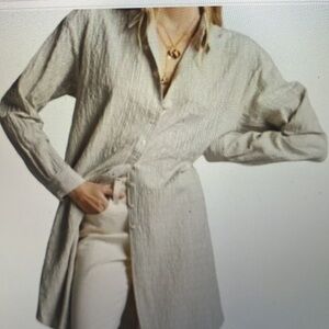 Maeve by Anthropology Button Down Tunic Shirt